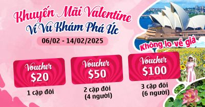 Valentine ngọt ngào - Vivu khám phá Úc - Không lo về giá